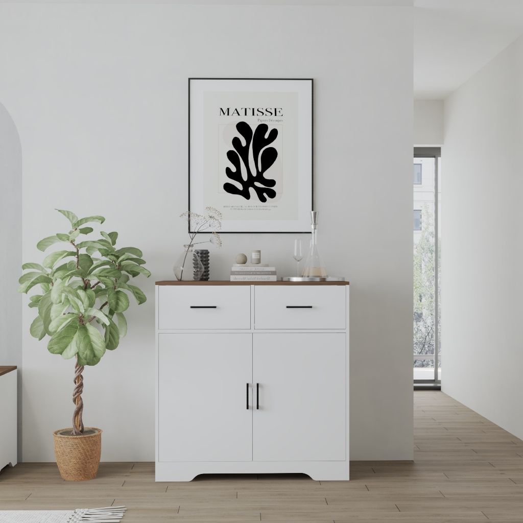 HAPPY FURNITURE , Tủ lưu trữ 2 ngăn kéo 2 cửa mở - SAFA , TLT_068 , 100cm x 45cm x 103cm DxRxC