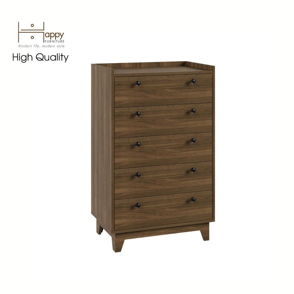 HAPPY FURNITURE , Tủ đựng đồ 5 ngăn kéo - KINA , THK_071 , 68cm x 45cm x 110cm