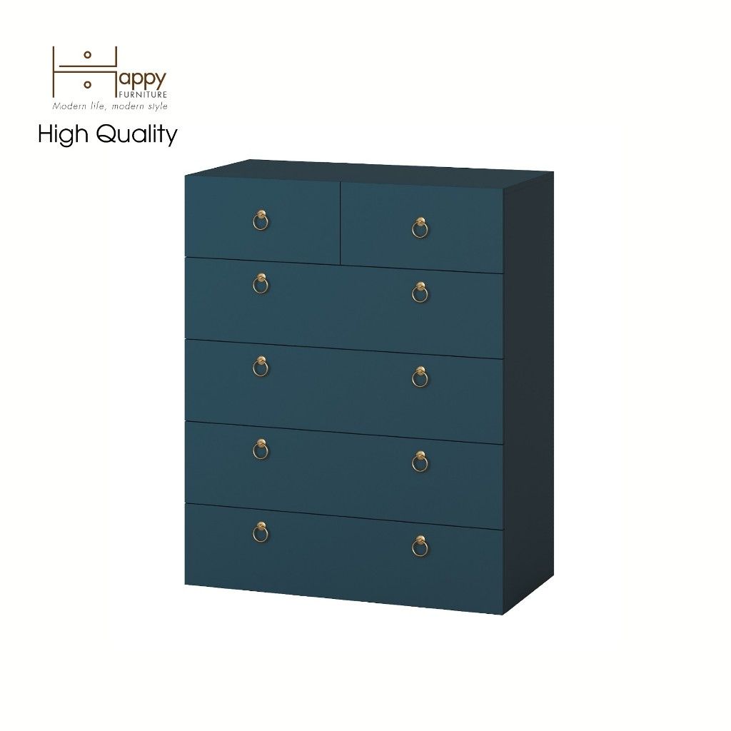 HAPPY FURNITURE , Tủ đựng đồ 6 hộc kéo - WESLEY , THK_050 , 90cm x 45cm x 110cm