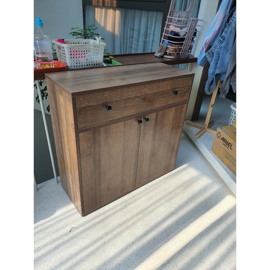 HAPPY FURNITURE , ZACY - Tủ lưu trữ 2 cửa mở , TCM_206 , 80cm x 32cm x 76cm DxRxC, Sản phẩm phổ thông