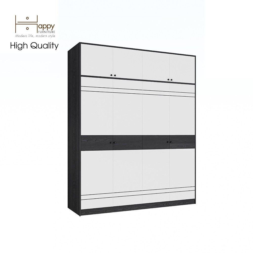 HAPPY FURNITURE , Tủ quần áo 8 cửa mở - TAKO , TCM_141 , 180cm x 54cm x 220cm