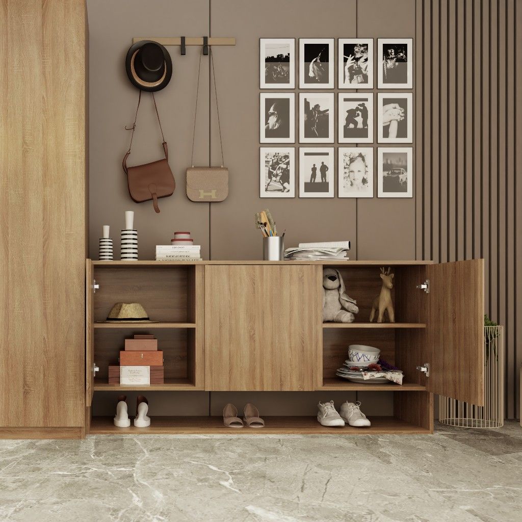 HAPPY FURNITURE , Tủ lưu trữ 3 cửa mở - LILY , TCM_096 , 160cm x 44cm x 80cm