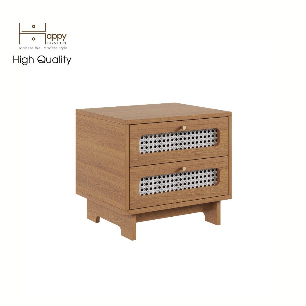 HAPPY FURNITURE , Táp đầu giường 2 ngăn - MEYDAN , THK_076 , 48cm x 40cm x 44cm