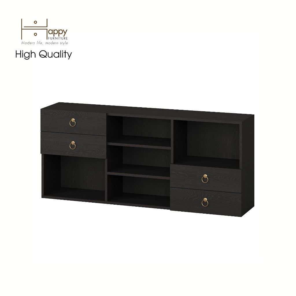 HAPPY FURNITURE , Tủ trang trí 4 hộc kéo - WESLEY , THK_048 , 140cm x 30cm x 60cm