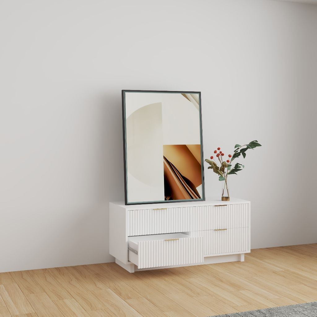 HAPPY FURNITURE , Tủ lưu trữ 4 ngăn kéo - NAMI, THK_242 , 120cm x 45cm x 55cm DxRxC