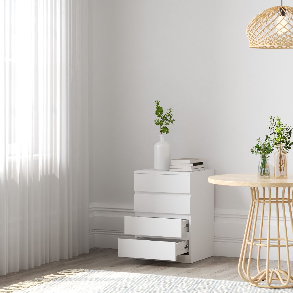 HAPPY FURNITURE , Tủ lưu trữ 4 ngăn kéo - OLA , THK_094 , 45cm x 45cm x 65cm