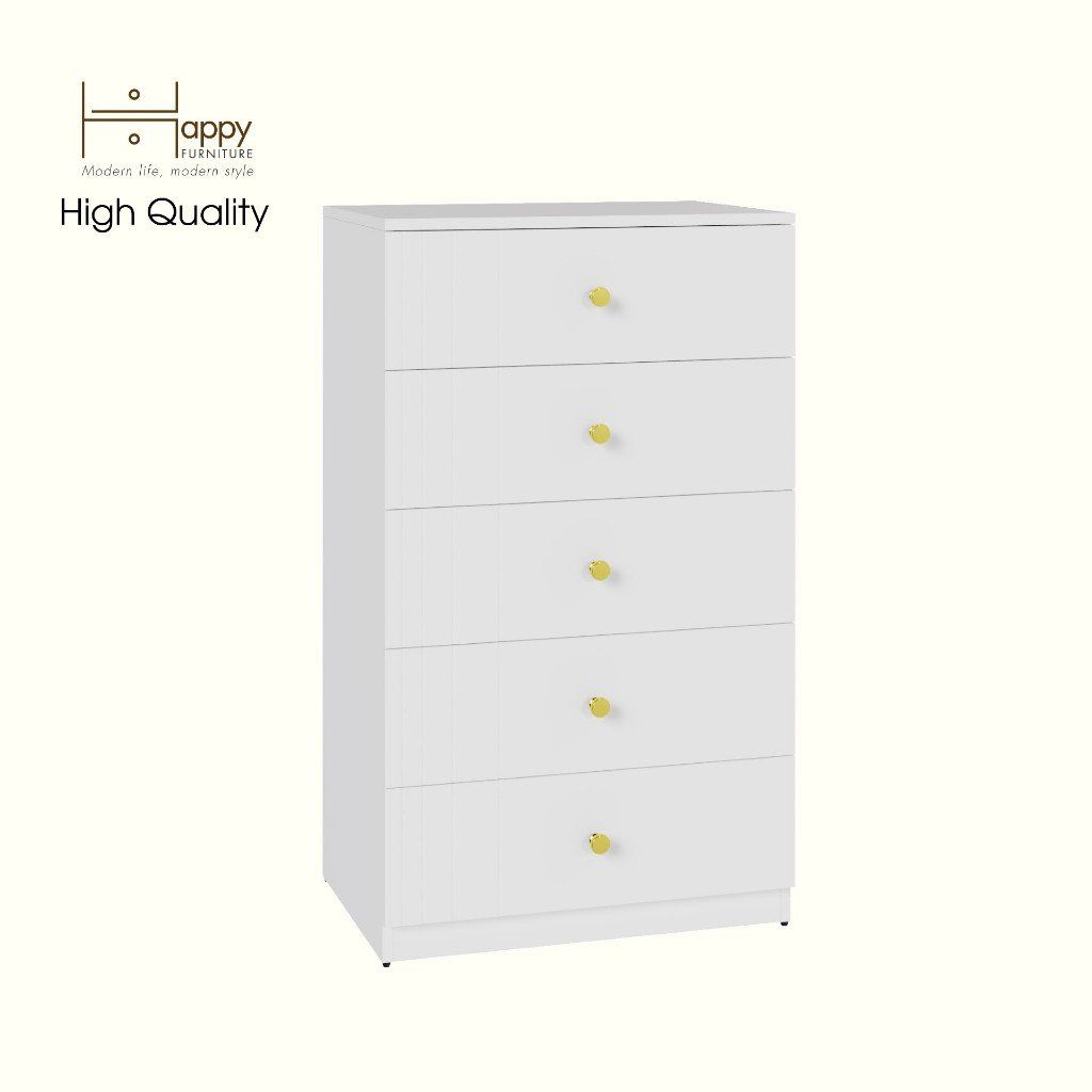 HAPPY FURNITURE , Tủ lưu trữ 5 ngăn kéo - JOVIE , THK_151 , 65cm x 45cm x 110cm