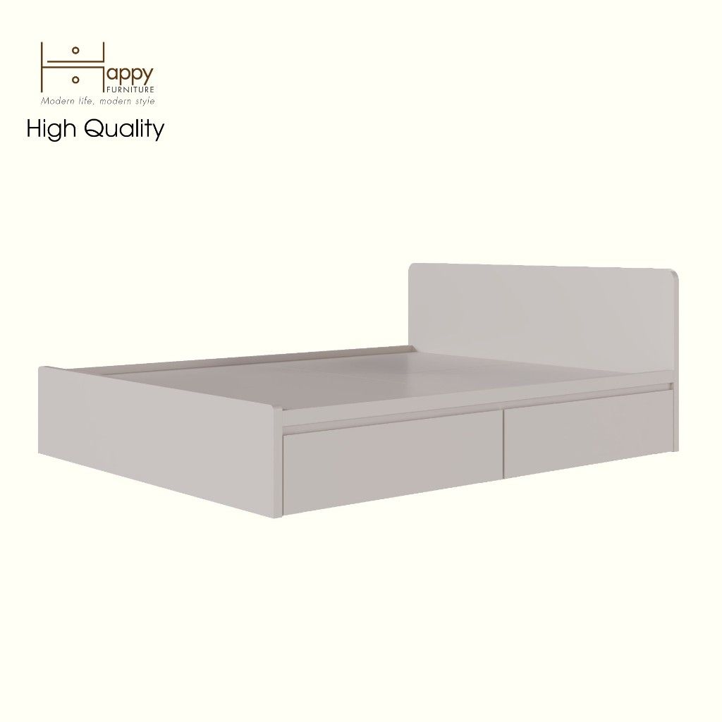 HAPPY FURNITURE , Giường ngủ 2 ngăn kéo - LAVIA , GNG_154 GNG_155 GNG_156 GNG_157 , 207cm x 36cm