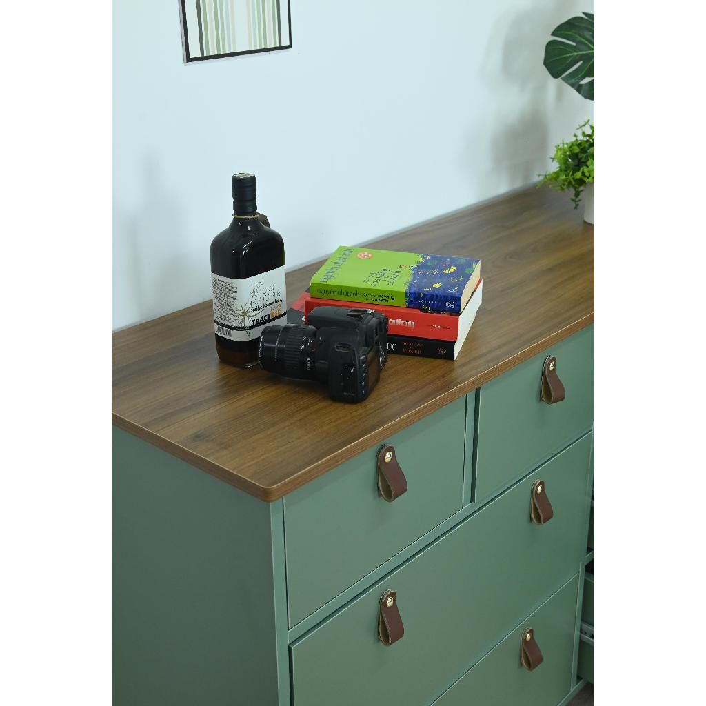 HAPPY FURNITURE , Tủ lưu trữ 8 ngăn kéo - NOMIA , THK_065 , 140cm x 45cm x 80cm