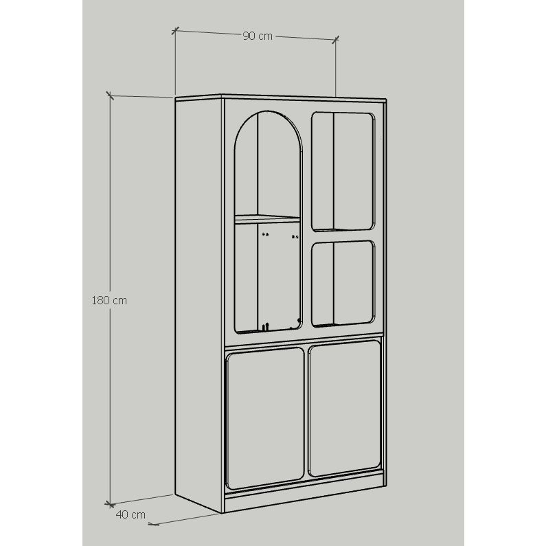 HAPPY FURNITURE , Tủ lưu trữ nhiều ngăn - SWEETY , TCM_065 , 90cm x 40cm x 180cm