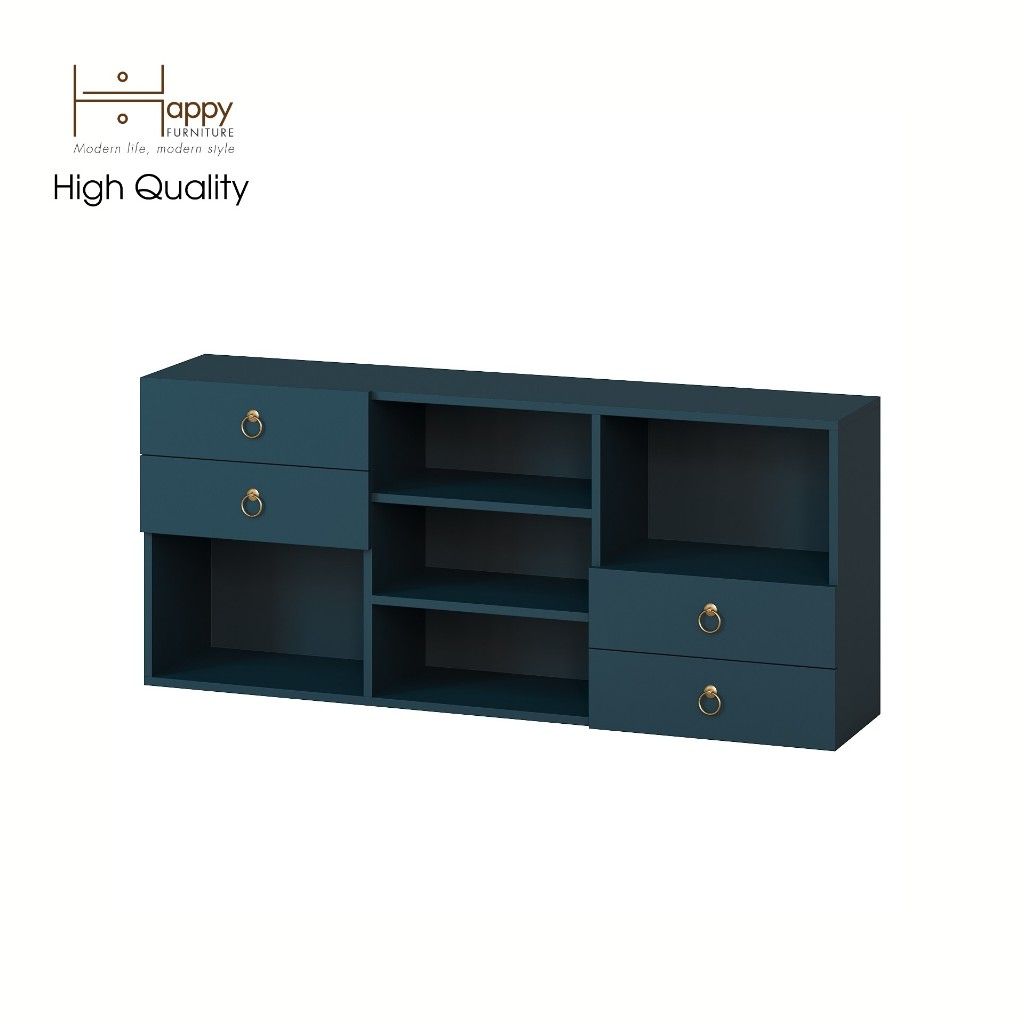 HAPPY FURNITURE , Tủ trang trí 4 hộc kéo - WESLEY , THK_048 , 140cm x 30cm x 60cm