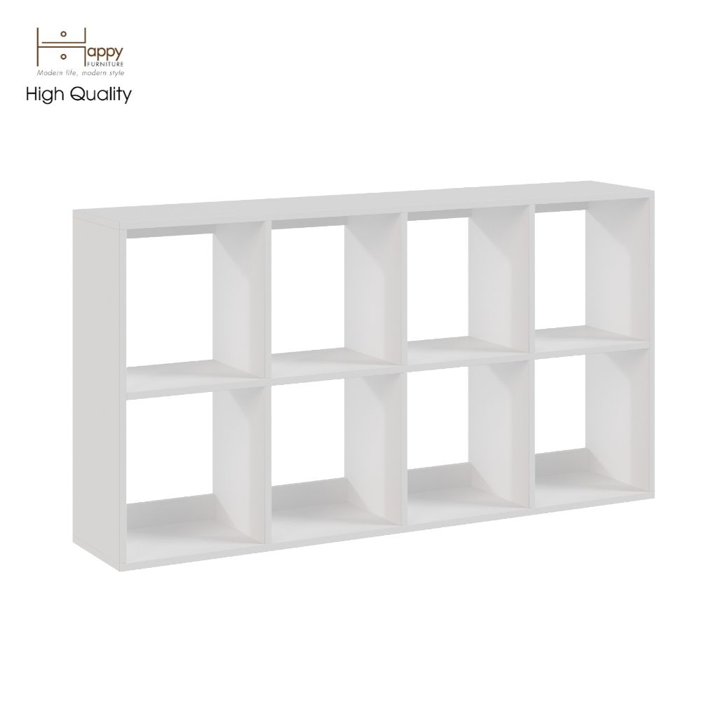 HAPPY FURNITURE , Kệ sách 2x4 - ZANE , KSA_038 , 140cm x 28cm x 75cm