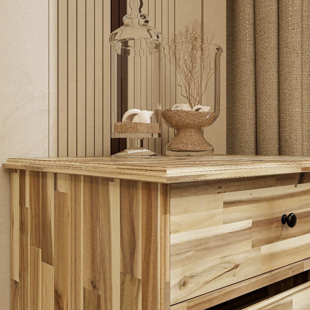 HAPPY FURNITURE , gỗ tự nhiên , Tủ lưu trữ 3 ngăn kéo - FARAH , THK_179 , 60cm x 45cm x 82cm