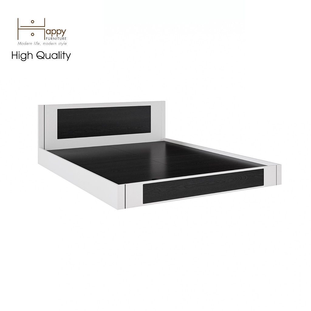 HAPPY FURNITURE , Giường ngủ bệt - TAKO , GNG_134 GNG_135 GNG_136 GNG_137 , 205cm x 18cm