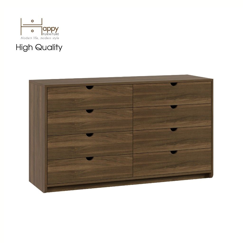 HAPPY FURNITURE , Tủ đựng đồ 8 ngăn kéo - CIRCLE , THK_085, 136cm x 45cm x 78cm