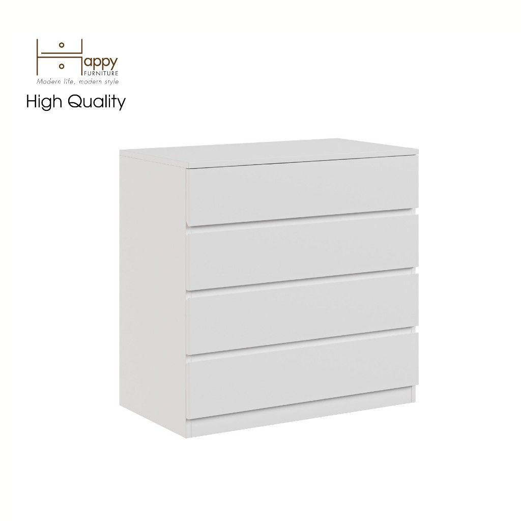 HAPPY FURNITURE , Tủ đựng đồ 4 ngăn kéo - OLA , THK_089 , 80cm x 45cm x 78cm