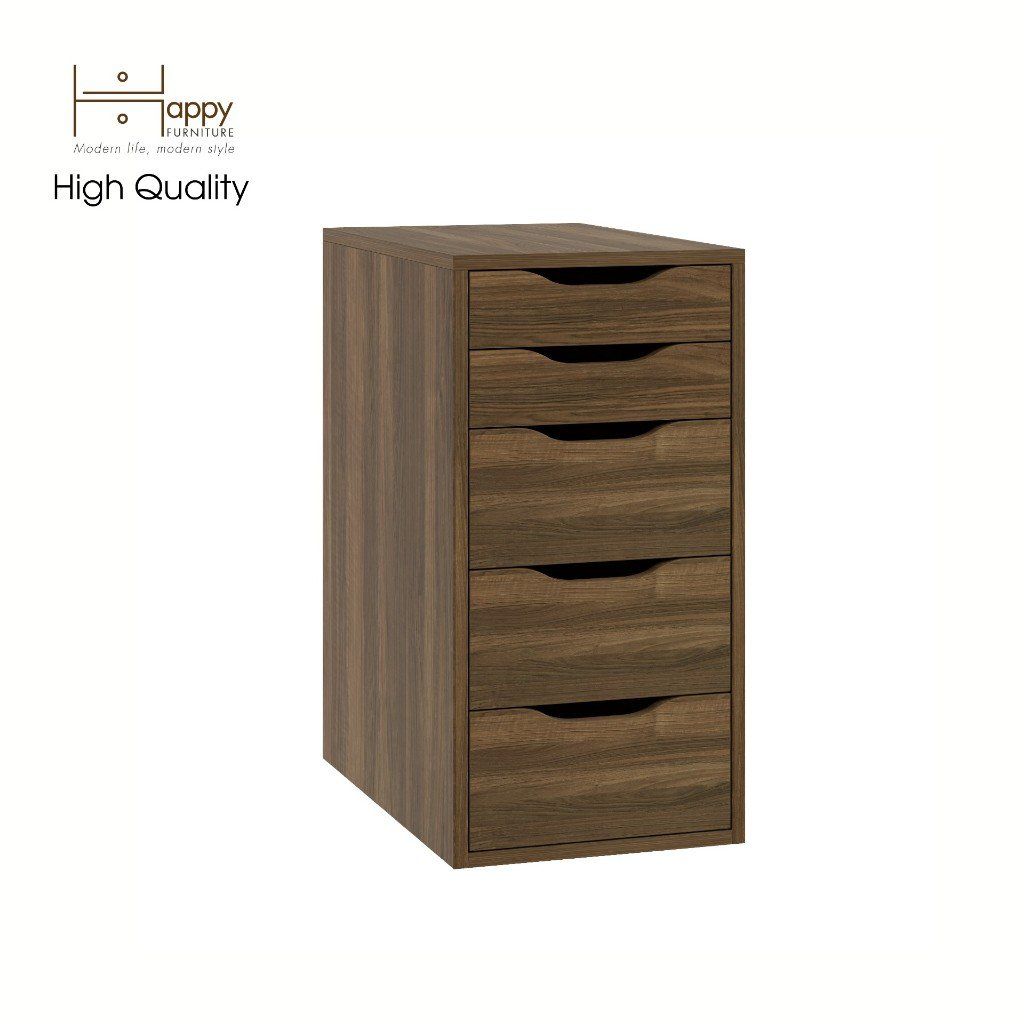 HAPPY FURNITURE , Tủ lưu trữ 5 ngăn kéo - LILY , THK_052 , 36cm x 58cm x 70cm