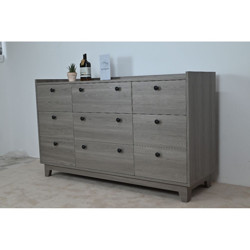 HAPPY FURNITURE , Tủ đựng đồ 9 ngăn kéo - KINA , THK_072 , 140cm x 45cm x 84cm