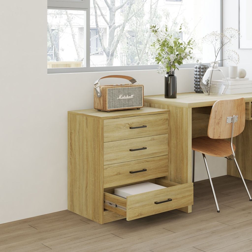 HAPPY FURNITURE , HEINEE - Tủ lưu trữ 4 ngăn kéo, THK_232 , 60cm x 40cm x 69cm DxRxC, sản phẩm phổ thông