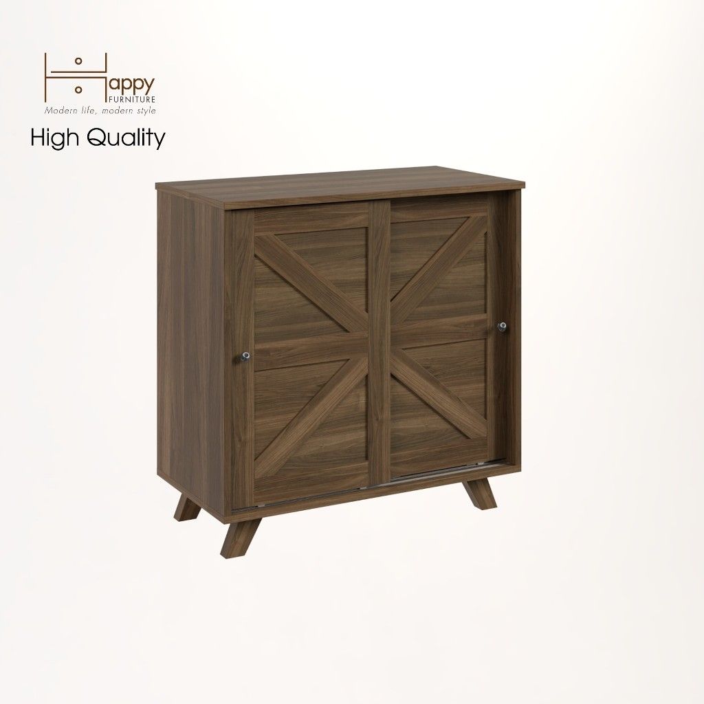 HAPPY FURNITURE , Tủ lưu trữ 2 cửa lùa - LILY , TCL_003 , 81cm x 40cm x 81cm