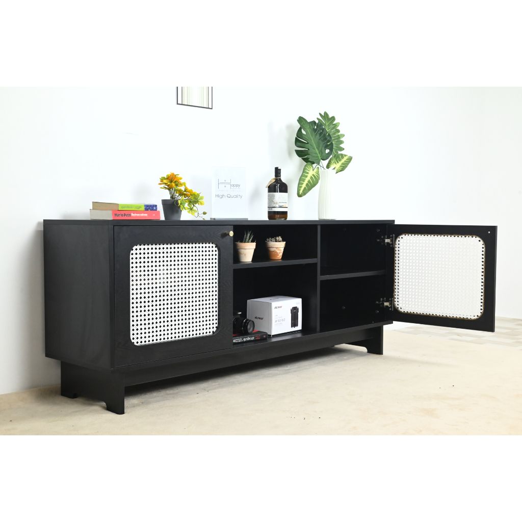 HAPPY FURNITURE , Kệ TV 2 cửa mở - MEYDAN , KTV_014 , 160cm x 42cm x 65cm