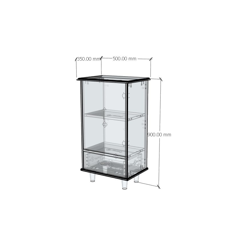 HAPPY FURNITURE , gỗ tự nhiên , Tủ lưu trữ 1 cửa mở - FARAH , TLT_012 , 50cm x 35cm x 90cm