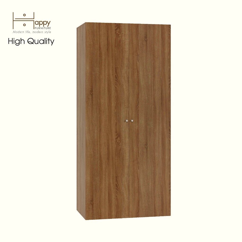 HAPPY FURNITURE , Tủ quần áo 2 cánh mở - LILY , TCM_099 , 100cm x 55cm x 220cm