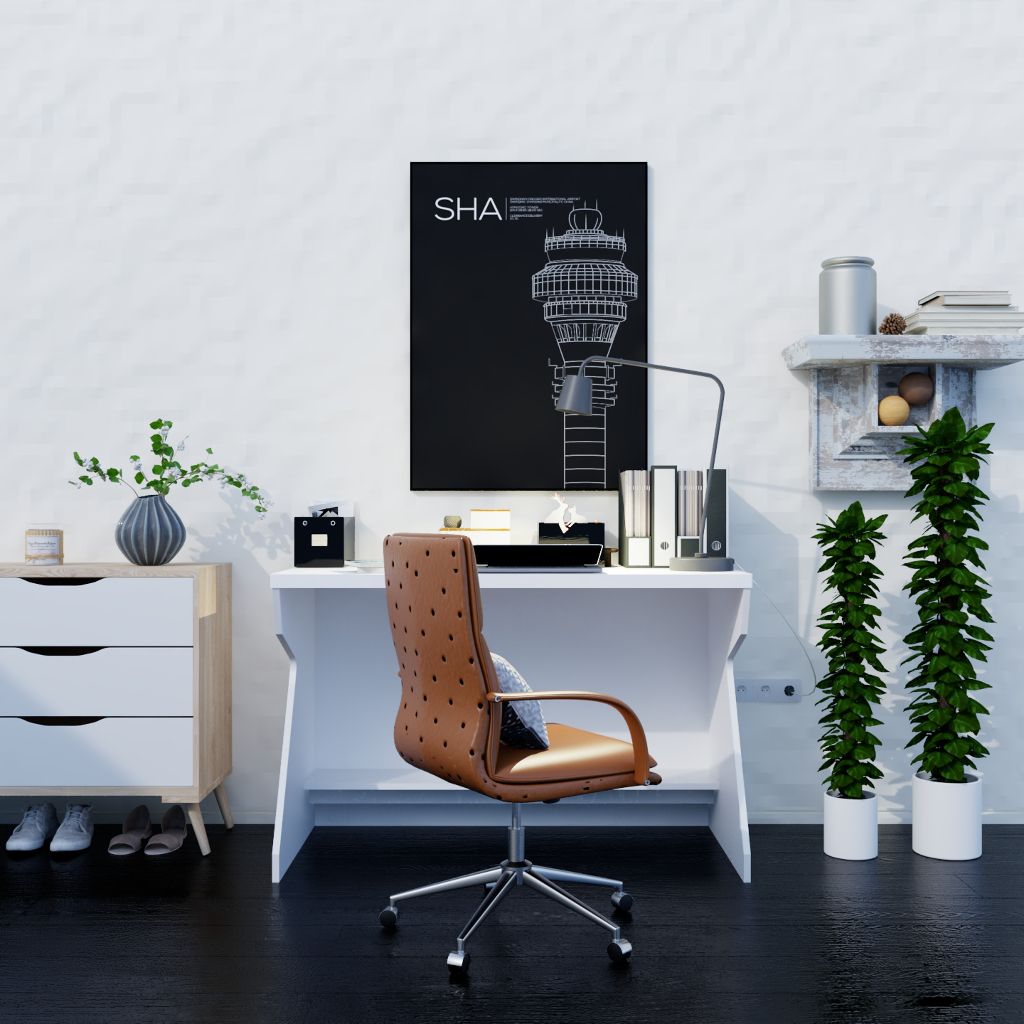HAPPY FURNITURE , Bàn làm việc 1m2 - HELI , BAN_057 , 120cm x 60cm x 75cm