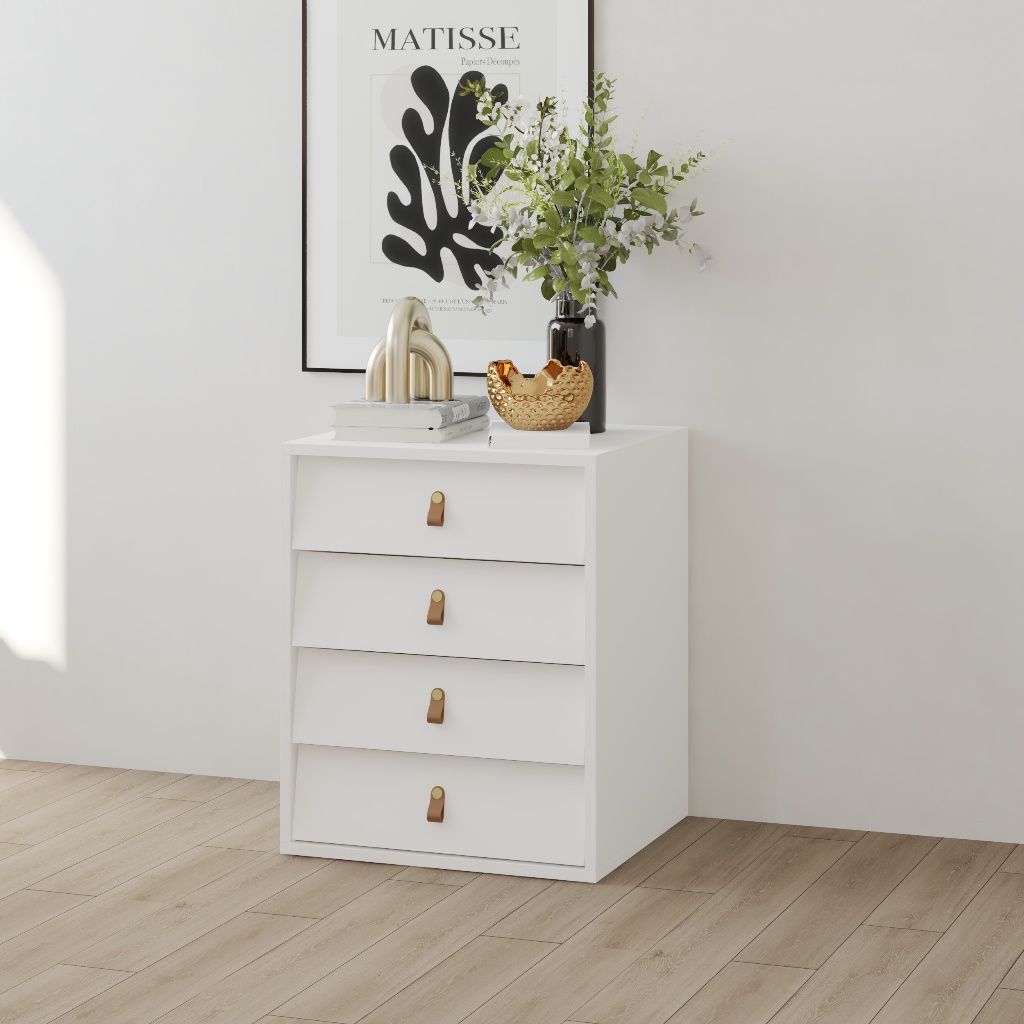 HAPPY FURNITURE , Tủ lưu trữ 4 ngăn kéo - CALYN , THK_311 , 50cm x 45cm x 62cm DxRxC