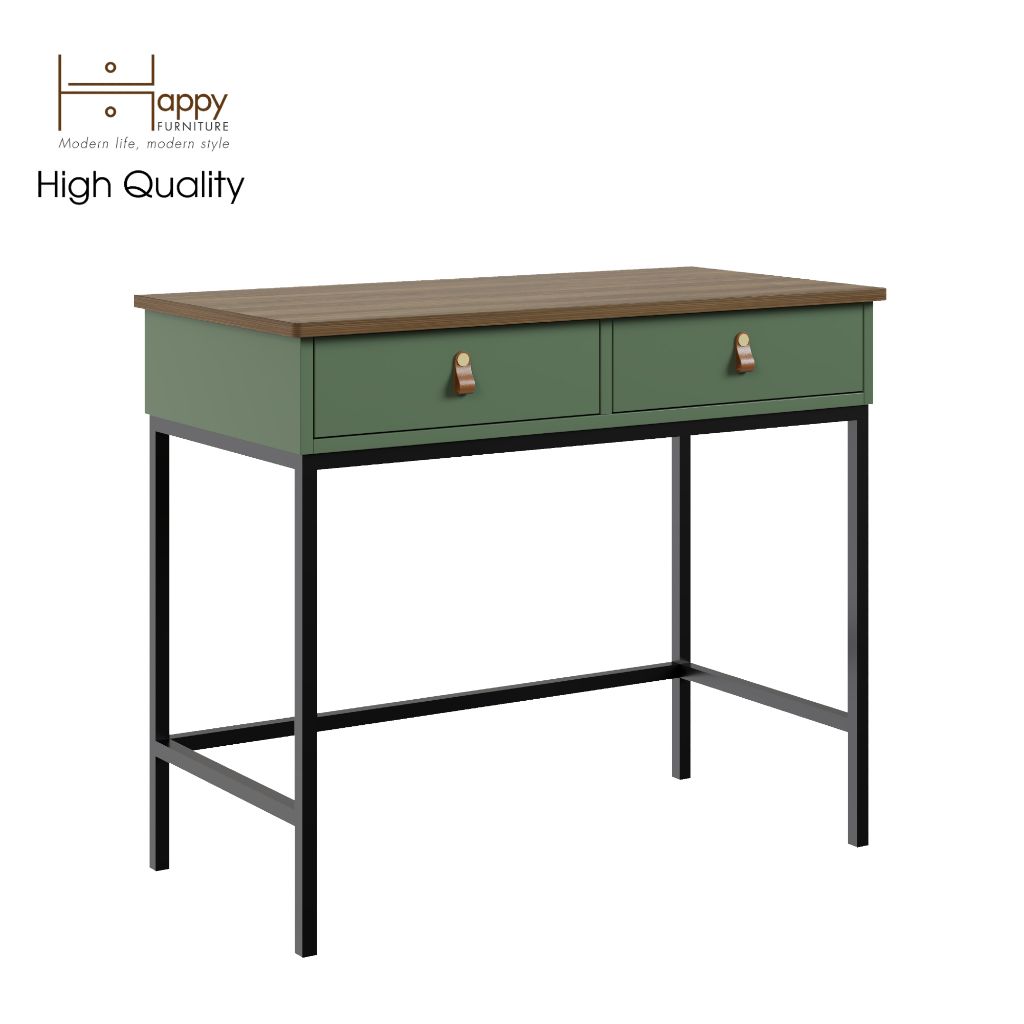 HAPPY FURNITURE , Bàn trang điểm chân sắt - NOMIA , BAN_039 , 90cm x 45cm x 75cm