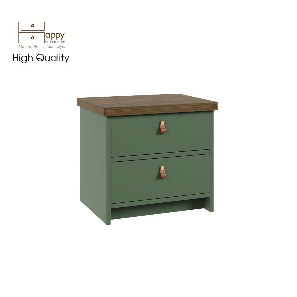 HAPPY FURNITURE , Táp đầu giường 2 ngăn kéo - NOMIA , THK_069 , 50cm x 40cm x 46cm