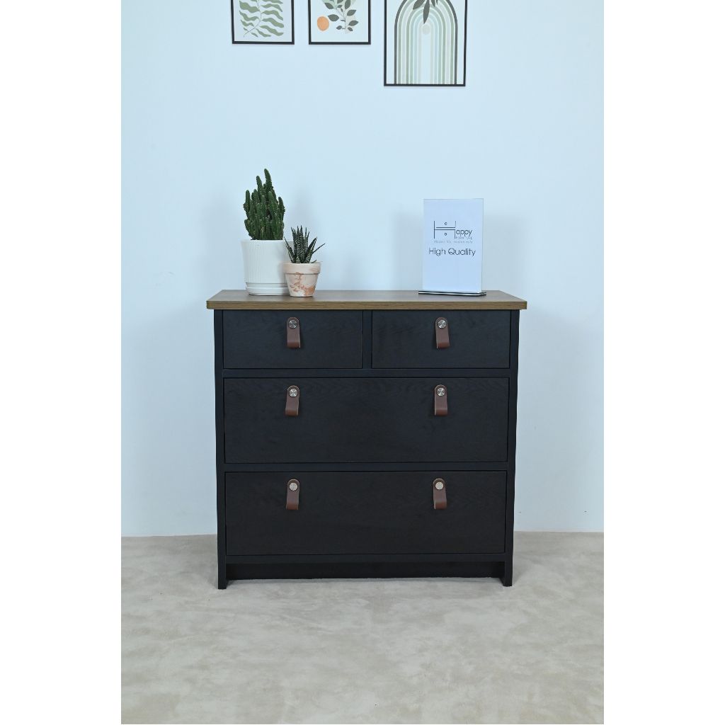HAPPY FURNITURE , Tủ lưu trữ 3 tầng 4 ngăn kéo - NOMIA , THK_067 , 68cm x 35cm x 64cm