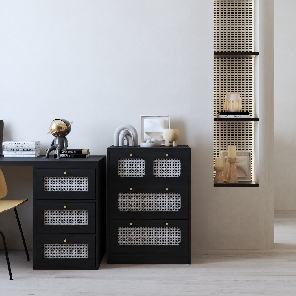 HAPPY FURNITURE , Tủ lưu trữ 3 ngăn kéo - MAY , THK_309 , 60cm x 45cm x 83cm DxRxC
