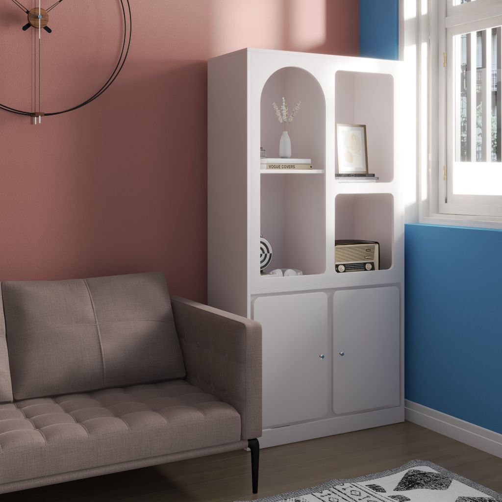 HAPPY FURNITURE , Tủ lưu trữ nhiều ngăn - SWEETY , TCM_065 , 90cm x 40cm x 180cm