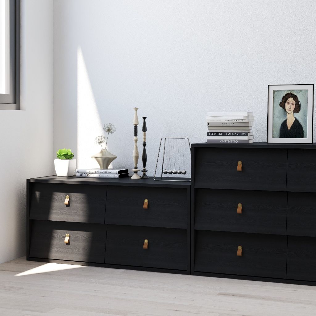 HAPPY FURNITURE , Tủ lưu trữ 4 ngăn kéo - CALYN , THK_313 , 100cm x 45cm x 47cm DxRxC