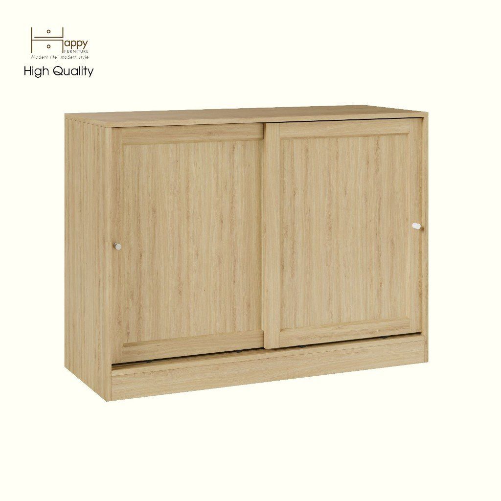HAPPY FURNITURE , Tủ đựng đồ 2 cánh lùa - SCANDINA , TCL_027 , 120cm x 47cm x 89cm