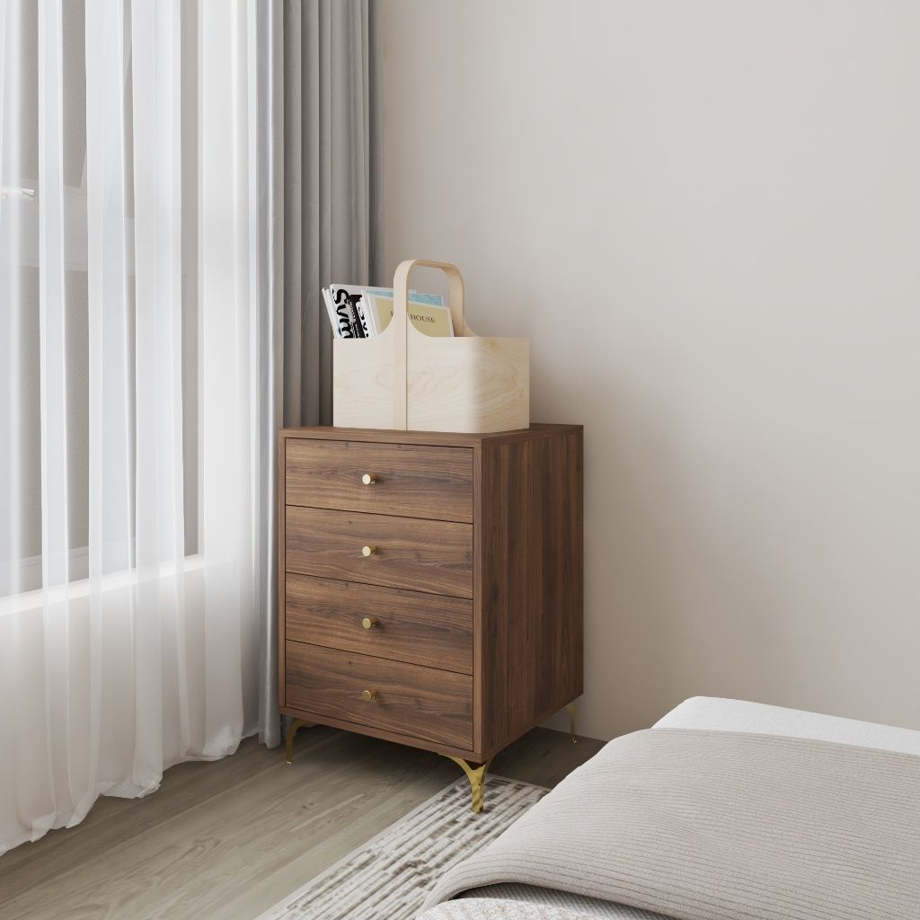 HAPPY FURNITURE , Tủ lưu trữ 4 ngăn kéo - HAPPI, THK_269 , 50cm x 45cm x 72cm DxRxC