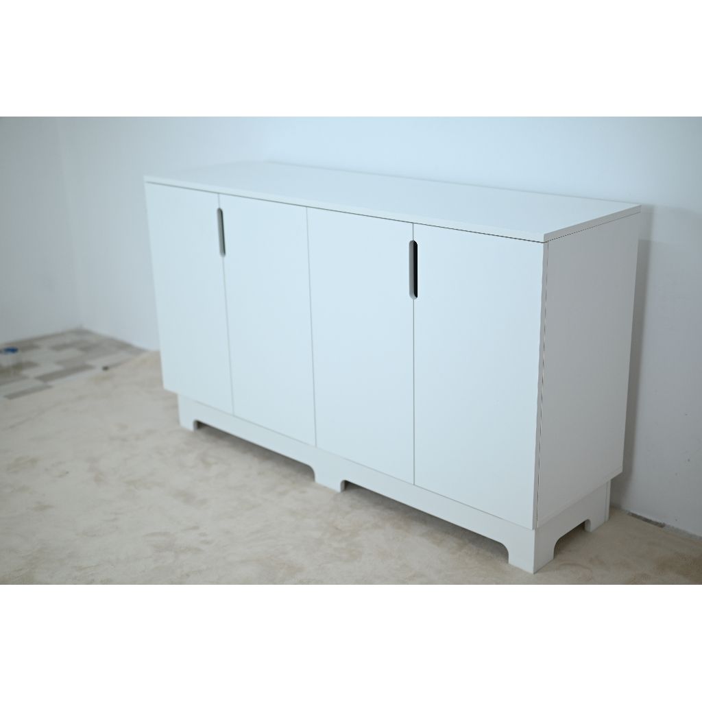 HAPPY FURNITURE , Tủ lưu trữ 4 cánh mở - MOLLY , TCM_105 , 140cm x 40cm x 82cm