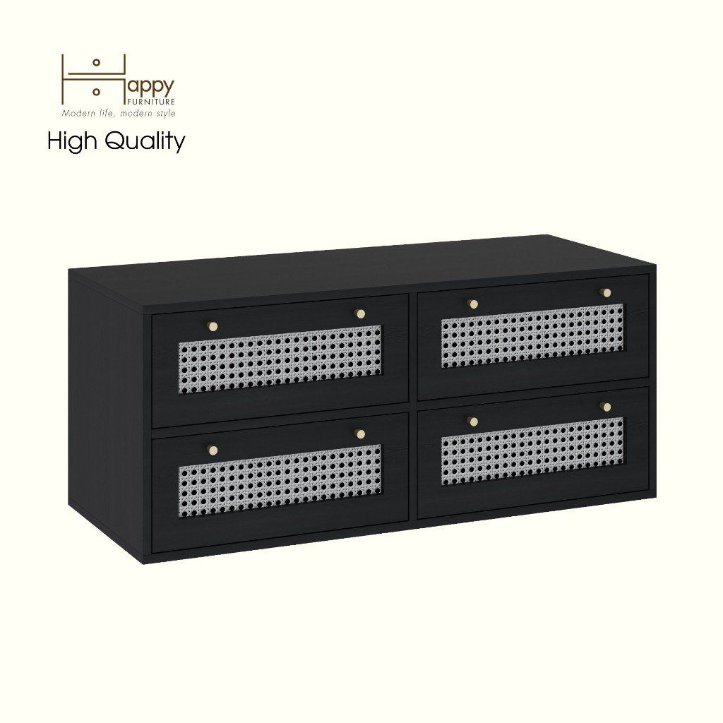 HAPPY FURNITURE , Tủ lưu trữ 4 ngăn kéo - MAY , THK_306 , 110cm x 45cm x 47cm DxRxC
