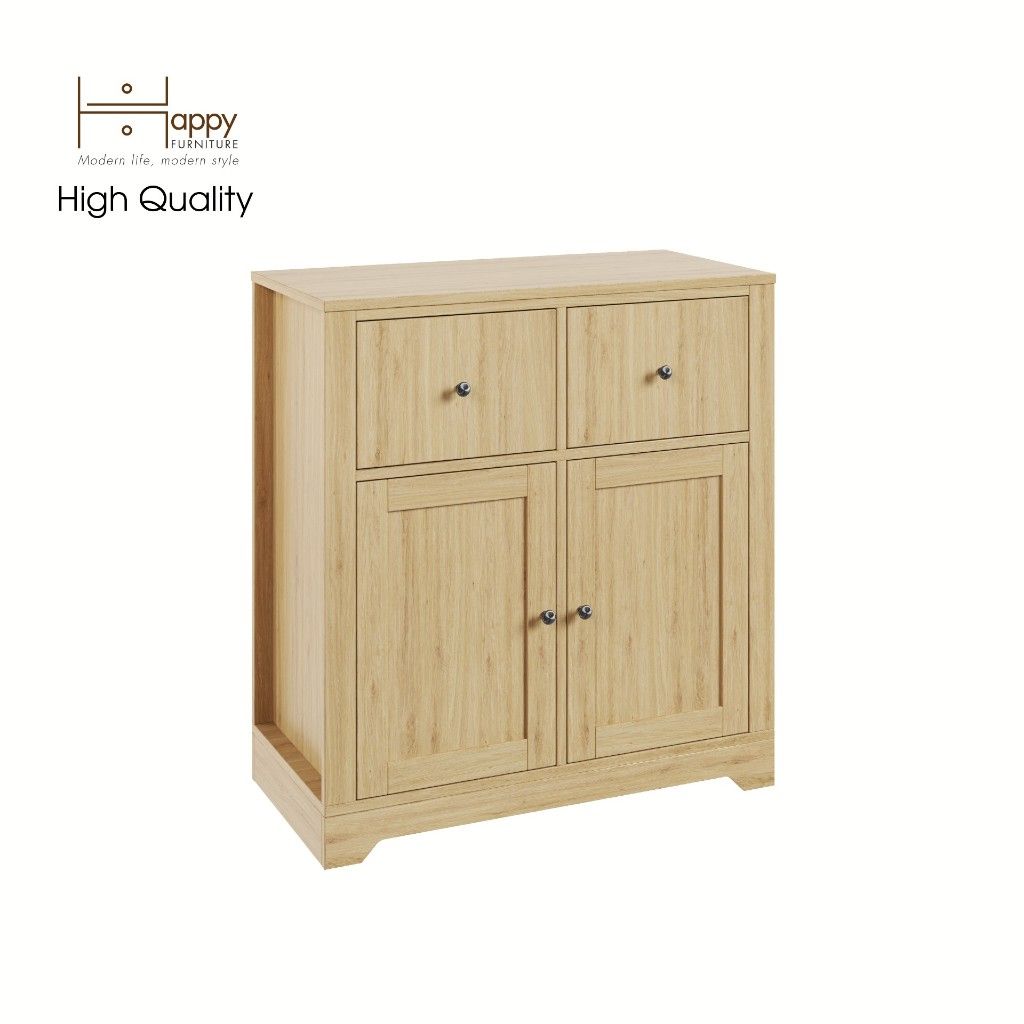 HAPPY FURNITURE , Tủ kết hợp kệ đựng đồ 2 cửa mở - CANA , TCM_004 , 80cm x 40cm x 87cm