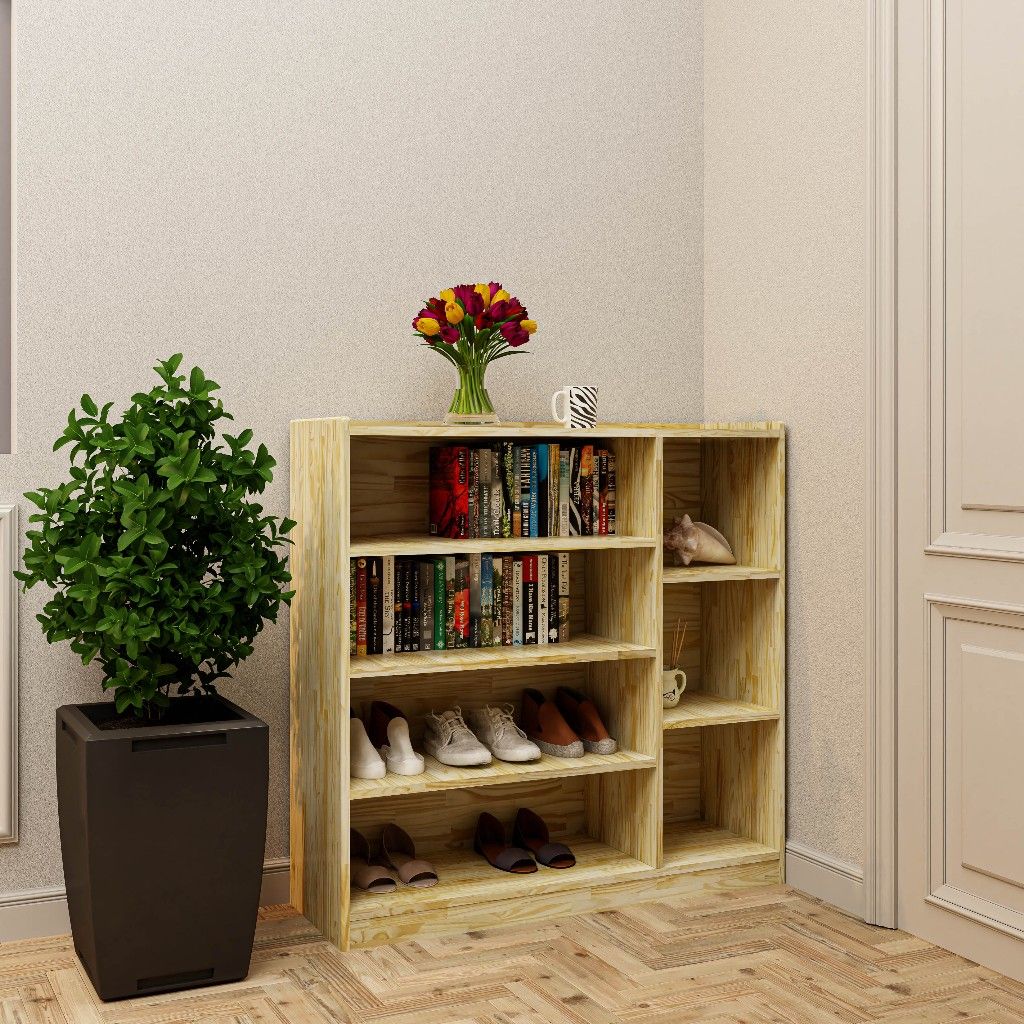 HAPPY FURNITURE , Gỗ tự nhiên , Tủ lưu trữ 7 ngăn - GAMZE , TLT_017 , 110cm x 34cm x 108cm