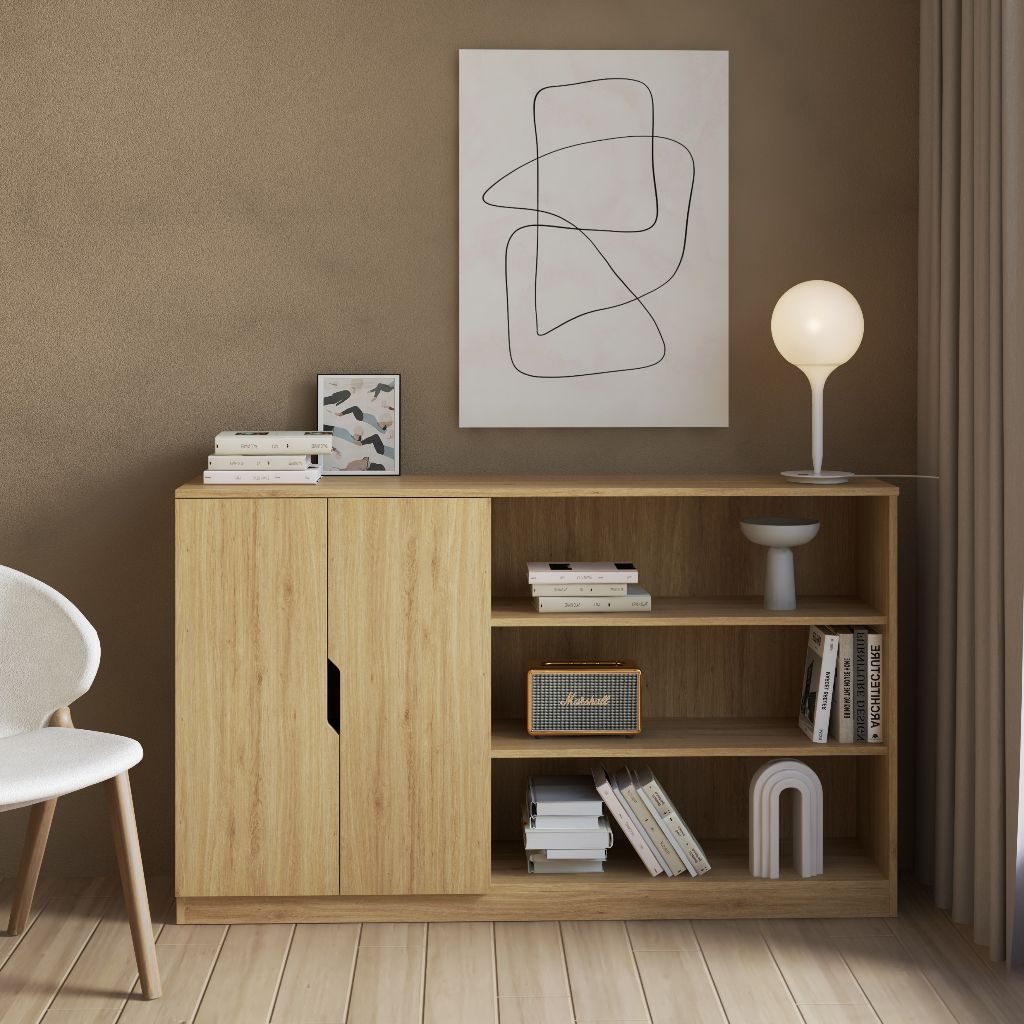 HAPPY FURNITURE , Tủ đựng đồ 6 ngăn - DASH , TCM_025 , 150cm x 35cm x 90cm