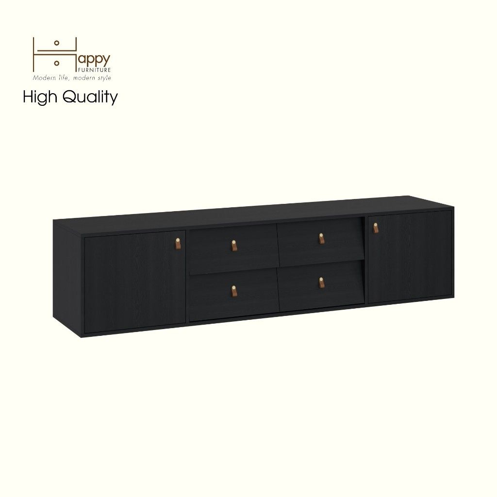 HAPPY FURNITURE , Kệ TV 2 cửa mở 4 ngăn kéo - CALYN , KTV_099 , 200cm x 45cm x 47cm DxRxC