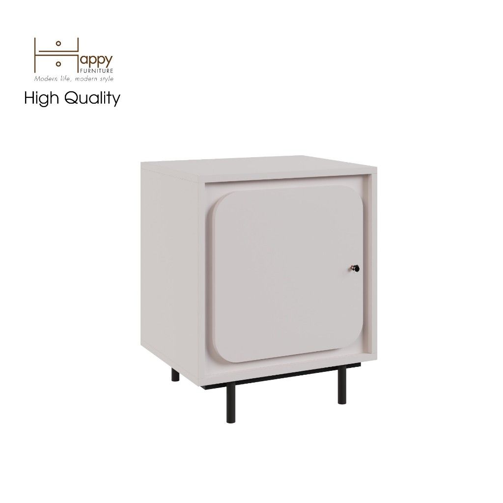 HAPPY FURNITURE , Táp đầu giường 1 cửa mở chân sắt - SWEETY , TCM_058 , 48cm x 40cm x 58cm
