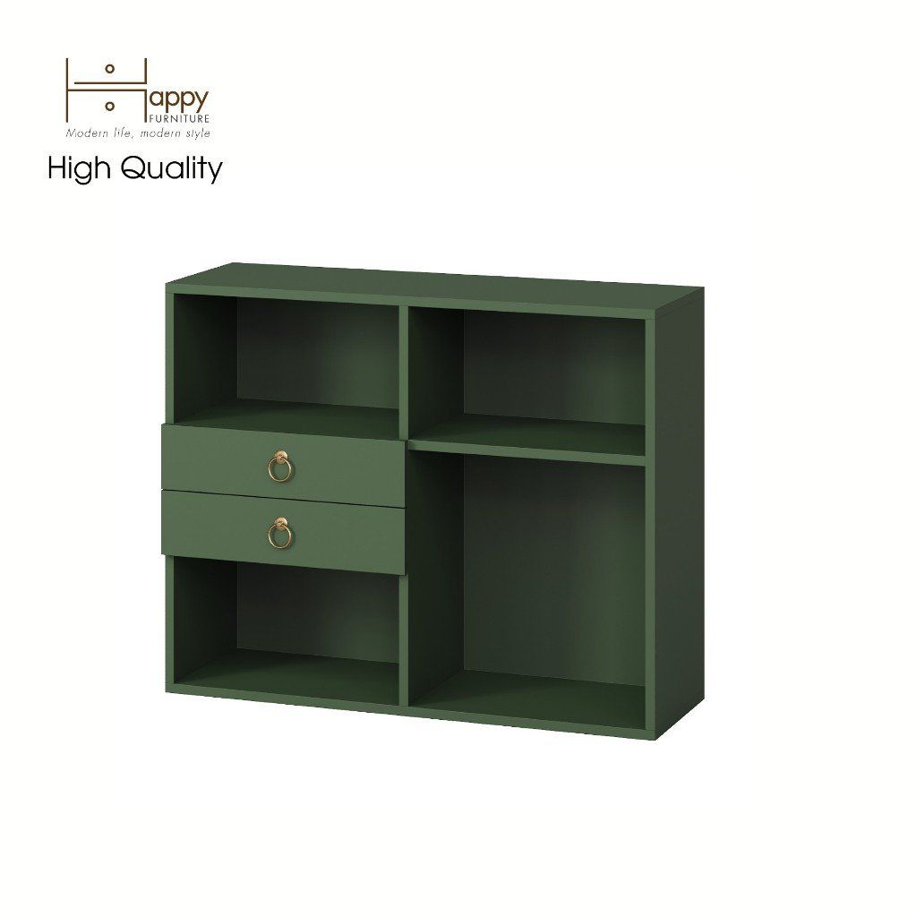 HAPPY FURNITURE , Tủ trang trí 2 hộc kéo - WESLEY , THK_047 , 90cm x 30cm x 72cm