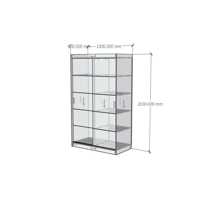 HAPPY FURNITURE , Tủ treo quần áo cửa lùa - RUNI , TCL_005 , 120cm x 60cm x 203cm