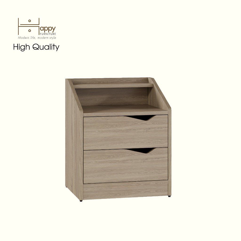 HAPPY FURNITURE , Táp đầu giường 2 ngăn kéo - WINNI , THK_138 , 46cm x 40cm x 56cm
