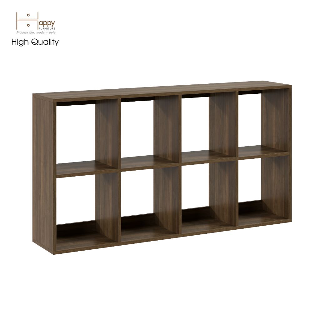 HAPPY FURNITURE , Kệ sách 2x4 - ZANE , KSA_038 , 140cm x 28cm x 75cm