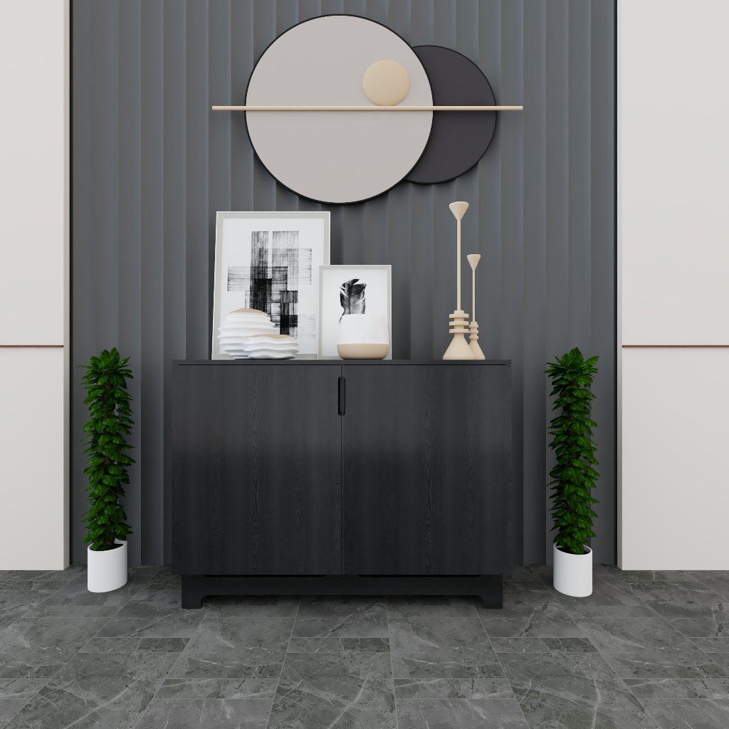 HAPPY FURNITURE , Tủ lưu trữ 2 cánh mở - MOLLY , TCM_103 , 120cm x 40cm x 90cm