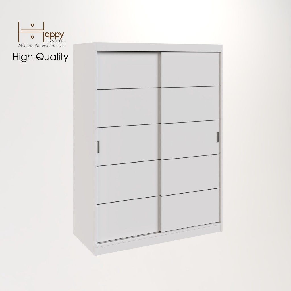 HAPPY FURNITURE , Tủ treo quần áo 1m5x2m - RUNI , TCL_004 , 150cm x 60cm x 203cm